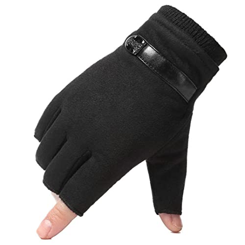 Pesoncarl Luvas sem dedos luvas quentes de meio dedo para ciclismo, motocicleta, corrida ao ar livre