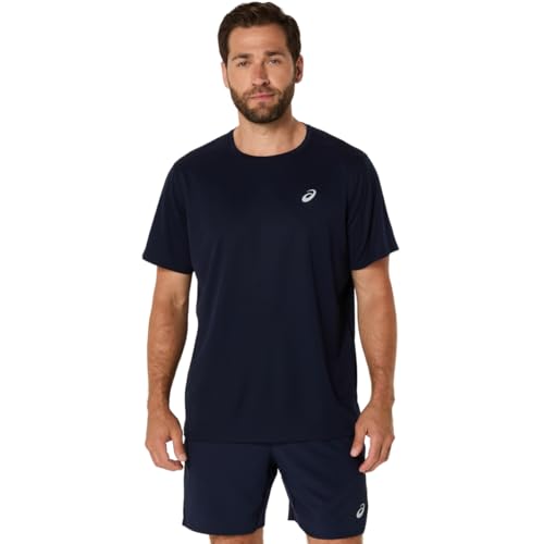 ASICS Men's SILVER Short Sleeve TOP Running Apparel