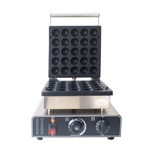 Rotondo Waffle Maker 850W Dual-Sided Pan Antiaderente per dolcetti Fatti in casa rapidi Facile Pulito Apparecchiamento da Cucina con Tubo di Collegamento in Acciaio Inossidabile e comandi intuitivi