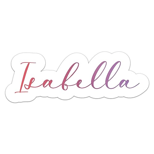 Elegant Isabella Name Sticker - Waterproof Vinyl Decal for Car Bumper, Laptop, Water Bottle, Wall, and Window, Size - 6'' Longer Side