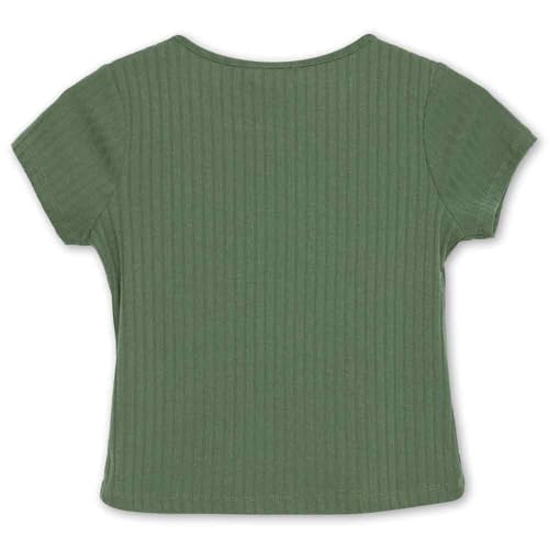 Speechless Girls' Short Sleeve Rib Knit Tee2