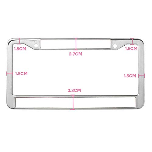 Nuoyizo Us Army Veteran Proud Wife License Plate Frame Hippie Stainless Steel Metal Waterproof License Plate Frame Holder With Bolts Washer Caps For Us Standard #TOP2