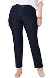 Lee womens Plus Size Instantly Slims Classic Relaxed Fit Monroe Straight Leg Jean,Horizon,18W Petite