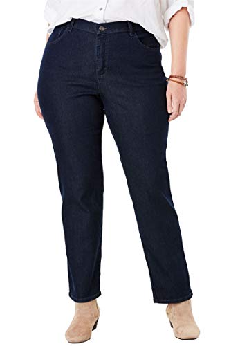 Lee womens Plus Size Instantly Slims Classic Relaxed Fit Monroe Straight Leg Jean,Horizon,18W Petite