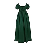 Green Pink Medieval Renaissance Vintage Ball Dress High Waistline Ball Tea Gown Dress Plus Size Halloween for Women (Female XL, Green)