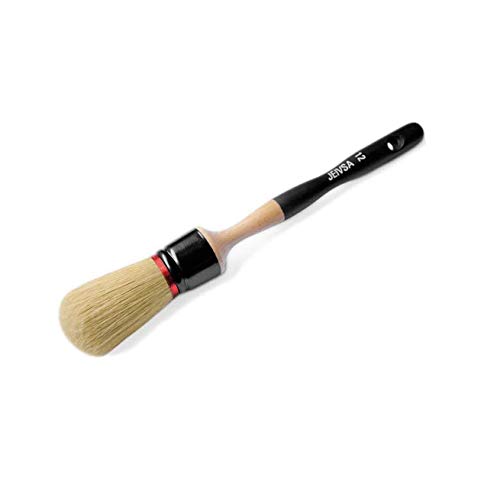 Brocha Prensada Soft. Brochón redondo virola negra. Brocha cerda natural para acabado profesional (Nº 8) Cover