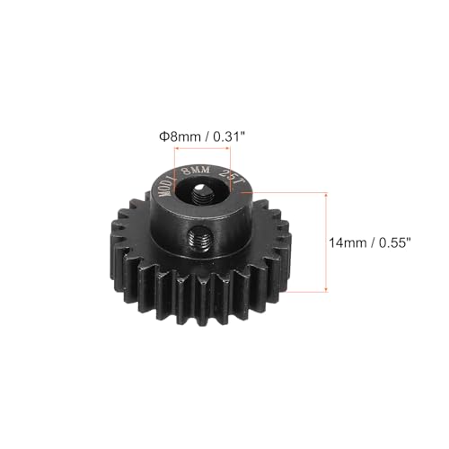 DMiotech M1 25T Stahl 8mm Gehärtetes Ritzel Motorzahnrad Für RC Auto Bürstenlos Ersatz Bürstenmotoren RC Anwendungen Für DIY RC Boot Drohne