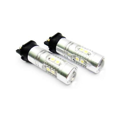 2x White PW24W PWY24W Bulb LED Sidelight Headlight Daytime Running Light DRL For A3 A4 A5 F30 C4 Golf 208 GLK RZG Cover