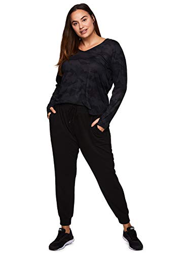 Rbx Active Women's Plus Size Fashion Adjustable Waist Super Soft Full Length Jog #TOP4