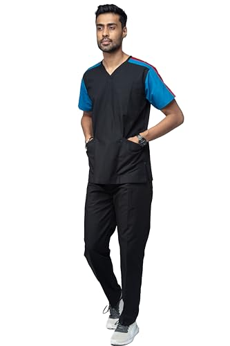 Image of UNIFORM CRAFT Men's Designer Scrub Suit - DSDV04 - Ideal for Doctors, Nurses, Dentists and Healthcare Professional