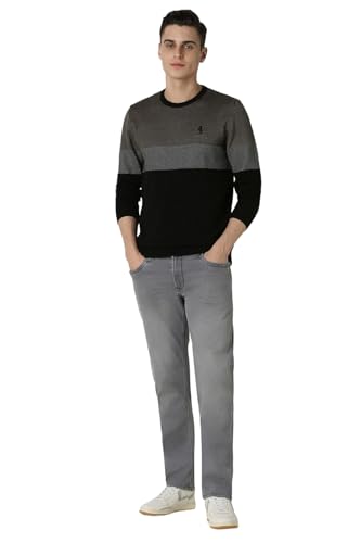 Image of Van Heusen Men's Luxury Sports Regular Fit Full Sleeve Crew Neck Sweater | Sophisticated Flair | Super Premium Fabric