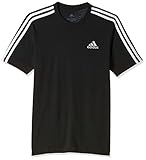 camisetas adidas de futbol Tejido transpirable adidas GL3732 M 3S SJ T T-Shirt Mens Black/White L