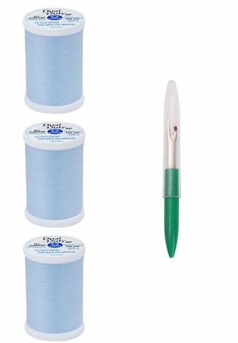 Hilo de Costura Coats & Clark 250 Yds Azul Icy 3-Pack miniatura 1