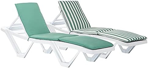 Harbour Housewares 2x Navy Moroccan 180cm x 50cm Sun Lounger Cushions - Replacement Outdoor Garden Patio Sunbed Chair Pad - Master Range Cushion Only