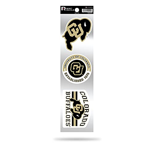 Rico Industries NCAA Colorado Buffaloes 3-Piece Retro Spirit Decals Retro Decal Set
