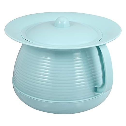 DOITOOL Kammarkruka Med Lock Sängbanor Urinal Flaskor Urin Krukor Potta Kissa Hink Sängen Urinal Plast Spittoon till För Vuxna Barn Himmelblå