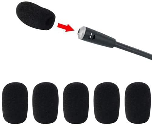 ANiceSeller 10 x 5 Pack Small Mic Microphone Windscreen Soft Foam Mic Cover Sponge Skin