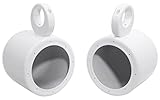Pair Rockville MAC65W 6.5' White Aluminum Wakeboard Tower Speaker Pod Enclosures