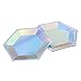 8 piezas de vajilla desechable iridiscente platos de papel para fiestas, baby shower, fiesta de cumpleaños (8 pulgadas hexagonales) decoraciones para bodas, banquetes celebraciones