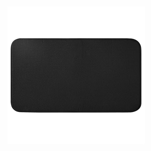 Fox Run Microfiber Dish Drying Mat, Extra Large 18" x 32" Black Dish Mat by Fox Run - Used condition - CA$25.75