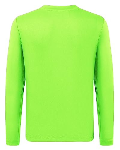 QBK 4T to Youth Neon Shirt Kids UPF 50+ Dry Fit Athletic Long Sleeve T Shirts for Boys and Girls-Moisture Wicking Rash Guard3