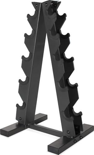 CAP A-Frame Hex Dumbbell Rack, 150lb Capacity, Holds 5-25lb Pairs
