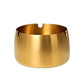 IME Windproof Ashtray Portable Ash Tray Stainless Steel Smoke Ashtrays for Patio Outdoors Home Office Party Bar