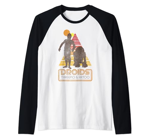 T-shirt baseball Star Wars Double Droid bicolore pour fan de la saga