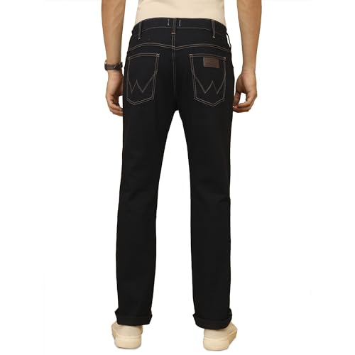 Image of Wrangler Men's Blue Straight Fit High Rise Pants