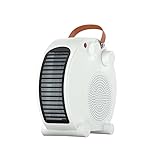 El diseño compacto y el asa de cuero, fácil de llevar el ventilador, se puede usar plano o de pie, son muy buenos, el diseño simple del calentador eléctrico es adecuado para cualquier entorno.