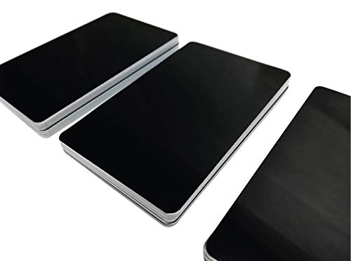 500 Premium Plastikkarten/PVC Karten Schwarz glänzend, 5-500 Stück, Rohlinge, blanko, Kartendrucker, NEU! (500)