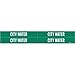 GREEN SELF STICKING CITY WATER PIPE MARKER