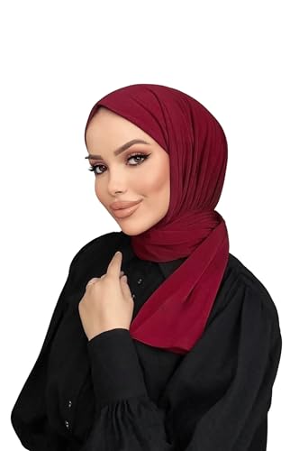 Instant Hijab Scarf for Women – Soft, No-Iron, No-Pins, Ready-to-Wear Hijab – Stretchy & Lightweight Polyester Fabric