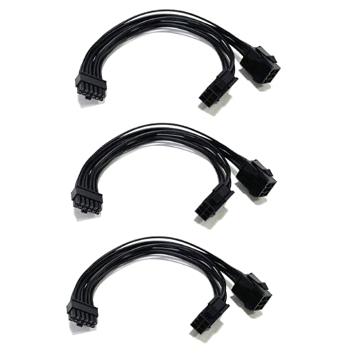 KEALBAUS 3 cables de alimentación dobles de 6 pines a mini 12 pines GPU para RTX30 Series 3070 3080 3090, 7.8 pulgadas (20 cm)
