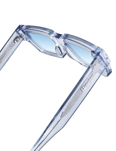 Image of Roneyee Rectangle Sunglasses Men Women Trendy Retro Sunglass UV Protection Fashion Acetate Stylish Square