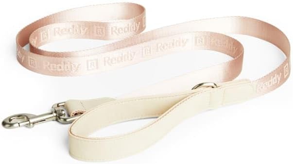 Reddy by Petco Jacquard Dog Leash Light Pink 6-ft Long 1-in Wide