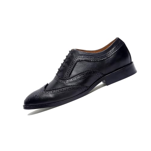 LOUIS STITCH Men's Formal Shoes | Handcrafted European Leather Brogues | Lace-Up Style for Business, Formal (IB-KX0Y-QHOZ)
