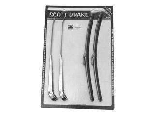 Scott Drake KIT-WIP-6 1966-1968 Windshield Wiper Arm & Blade Polished Stainless