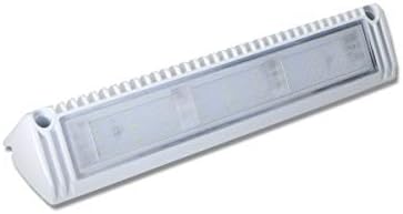 Raycharm 13" Exterior LED Flood Lighting Fixture, 40° Down Angle Beam, 6000K Cool-White Super Bright, 12V/24V DC, High Lumen Output Low Current Draw, Waterproof White Finish for RV & Boat, 1-Pack