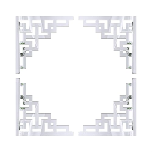 LKYJD 4pcs Elegant Corner Onlay Applique Frame Furniture Wall Mirror