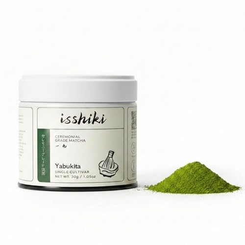 Isshiki Matcha Powder - Premium Ceremonial Grade Yabukita Green Tea from Kyoto, Japan - Exceptional Authentic Japanese Matcha - 30G - 20 Servings