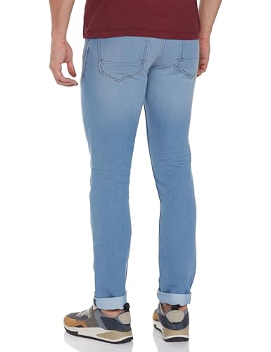 Image of Peter England Men's Slim Tapered Jeans | Denim | Premium | Modern Fit