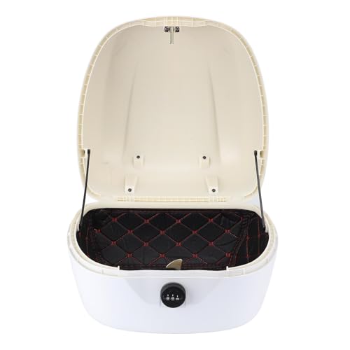 Boîte arrière de coffre de moto 33L blanche étanche avec serrure pour scooter