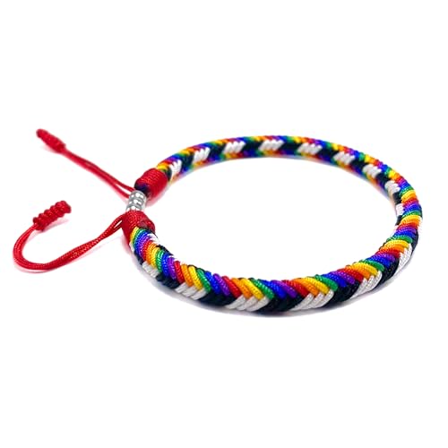 LAMIBEE Pride Infinity Love Wins, LGBTQAI+ Pride Love Wins Tibetan Wrist Wrap Bracelets, With LGBTQ Surfer String Rope Bracelet for Him and Her, Women Men, Support LGBTQ Community4