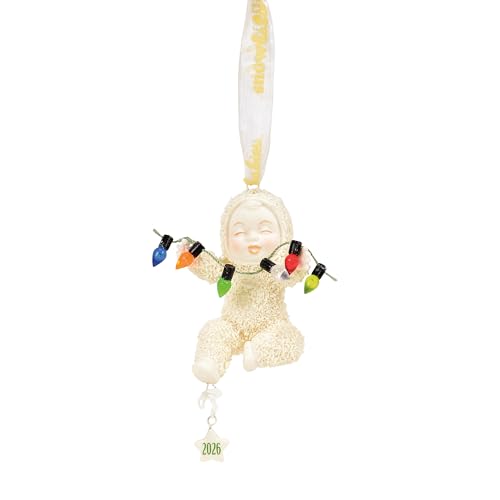 Department 56 Snowbabies Celebrations All Lit Up 2026 Dated Hanging Ornament, 2.76 Inch, Multicolor