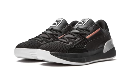 PUMA Mens Clyde Hardwood Metallic Athletic Shoes - Black2