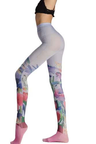 Image of Sahabowi Women Tights, Sheer High Waist Pantyhose, Vintage Control Top Stockings