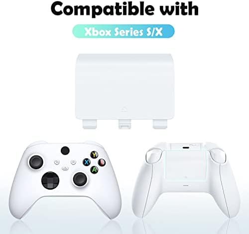 Lot 6 Replacement Battery Cover for Xbox Series S/X Controller,Mcbazel Battery Back Cover Door Lid Accessories Shell Cover Part for Xbox Series S/Xbox Series X Controller- White