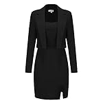 EXLURA Women's Professional Business Lightweight Blazer Dress Suit Sets 2 Piece Work Office Fashion Outfits