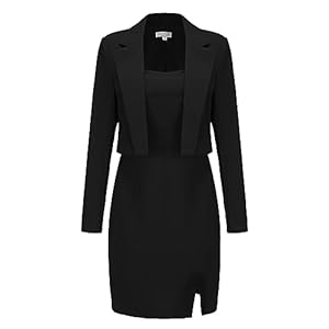 EXLURA Women’s Professional Business Lightweight Blazer Dress Suit Sets 2 Piece Work Office Fashion Outfits